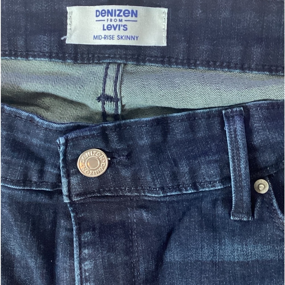 Denizen from Levi's Dark Indigo Skinny Mid Rise Jeans Plus Size 18 - Picture 4 of 12